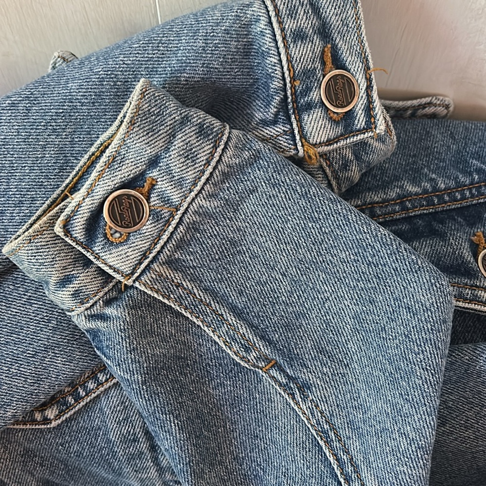 Vintage 80s Genuine Road Rags Jean Jacket - 100% Cotton - Sz L - Picture 5 of 8